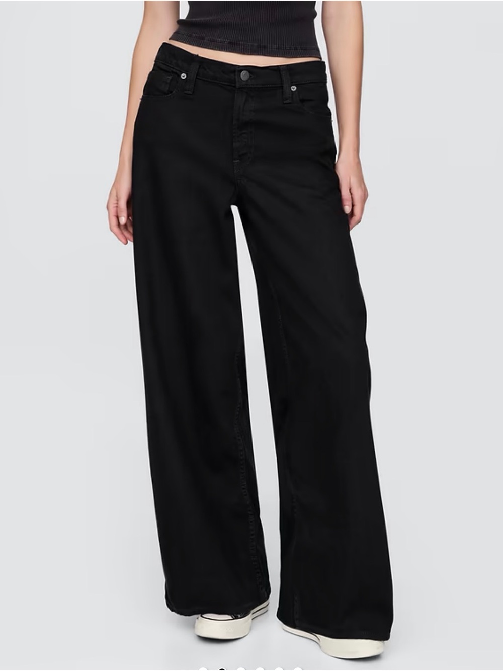 GAP Women’s Baggy Mid Rise Jeans - Black